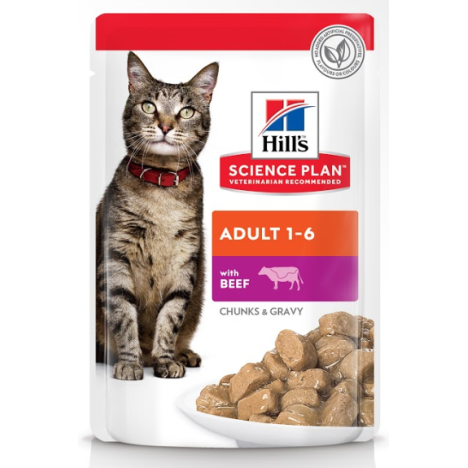 Влажный корм Hill's Science Plan Adult с говядиной для взрослых кошек в возрасте от 1 года до 6 лет 85гр