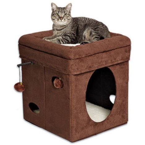 Домик-лежанка MidWest Currious Cat Cube складной для кошек 38,4х38,4х42h см