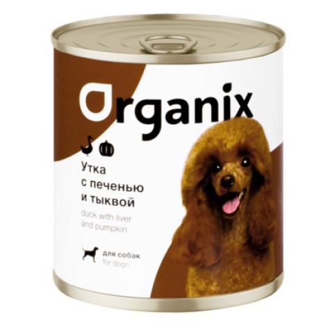 Консервы Organix Сочная утка с печенью и тыквой для собак