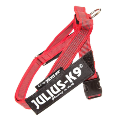 Шлейка JULIUS-K9 для собак Ремни Color & Gray IDC®, красный