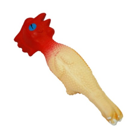 Игрушка №1 Мини-петух с пищалкой, латекс 14 см