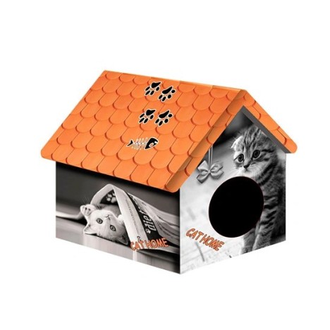 Дом PerseiLine Дизайн Кошка с газетой для животных 33х33х40 см