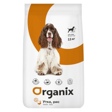 Сухой корм Organix Adult Dog Weight Control Duck and Rice с уткой и рисом для собак контроль веса 