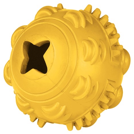 Игрушка Mr.Kranch Мяч желтый с ароматом сливок для собак 8 см