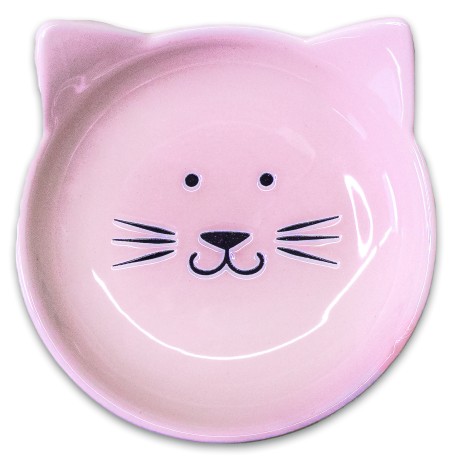 Блюдце Mr.Kranch "Мордочка кошки" керамическое, розовое 80 мл