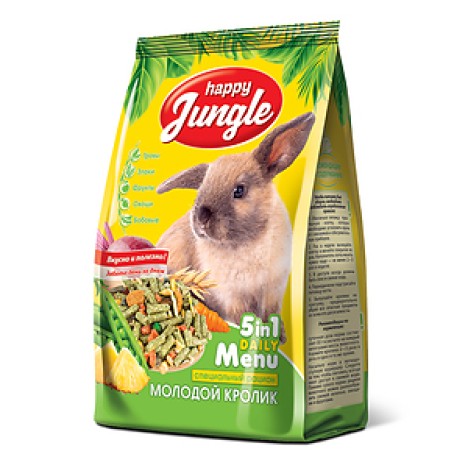 Корм Happy Jungle для молодых кроликов 400гр