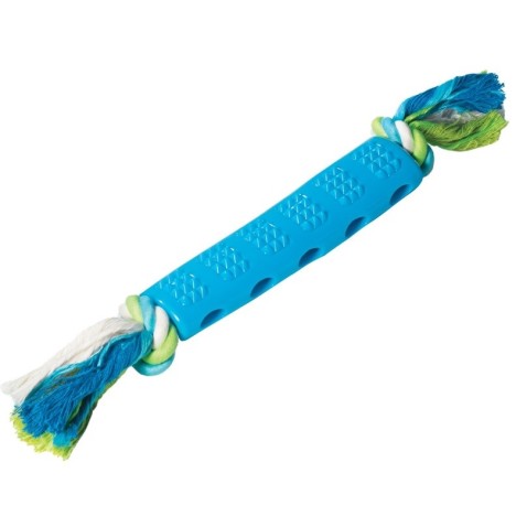 Игрушка Triol "Палка шипованная с верёвкой" из термопласт. резины для собак, 180/350мм