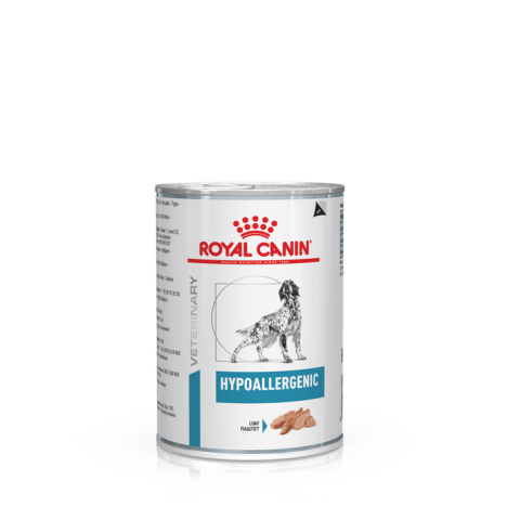 Консервы Royal Canin Hypoallergenic для собак при пищевой аллергии и непереносимости, паштет