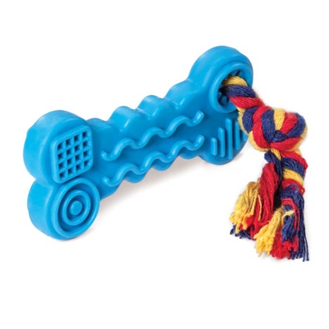 Игрушка Triol "Косточка с веревкой" из ц/литой резины для собак, 95/165мм