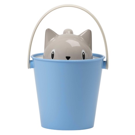 Ведро United Pets "Cat-Crick" для сухого корма для кошек светло-синее, 7.5 л