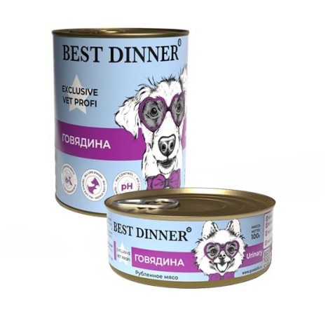 Консервы Best Dinner Exclusive Vet Profi Urinary Говядина для собак с профилактикой МКБ 