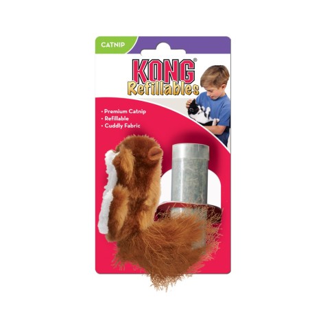 Игрушка KONG Refillables Squirrel "Белка" с тубом кошачьей мяты для кошек