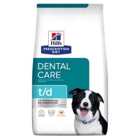 Сухой корм Hill's Prescription Diet t/d Dental Care с курицей для собак для поддержания здоровья полости рта 4 кг