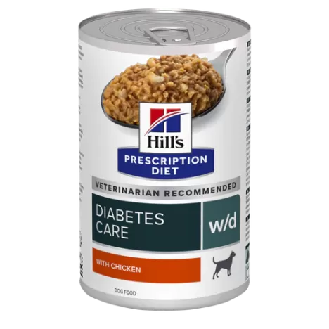 Консервы Hill's Prescription Diet w/d Digestive/Weight/Diabets Management с курицей для собак при сахарном диабете для поддержания веса 370гр