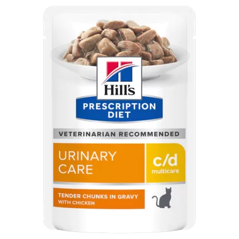 Влажный корм Hill's Prescription Diet c/d Multicare Urinary Care с курицей для кошек при  профилактике мочекаменной болезни 85гр