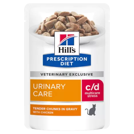 Влажный корм Hill's Prescription Diet c/d Urinary Stress с курицей для кошек при профилактике цистита и мочекаменной болезни 85гр