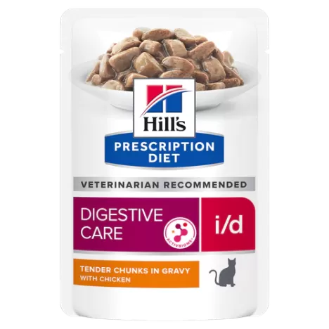 Влажный корм Hill's Prescription Diet i/d Digestive Care с курицей для кошек при расстройствах пищеварения 85гр