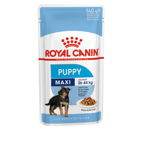 Влажный корм Royal Canin Maxi Puppy для щенков крупных пород, кусочки в соусе 140гр