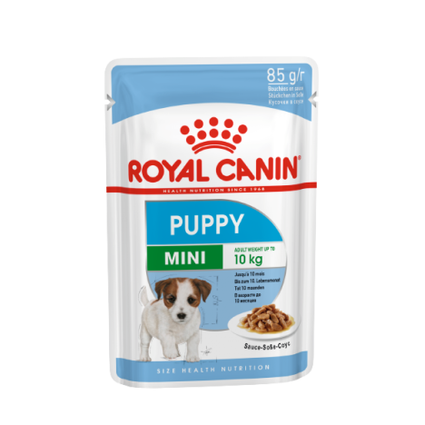 Влажный корм Royal Canin Mini Puppy для щенков мелких пород, кусочки в соусе 85гр