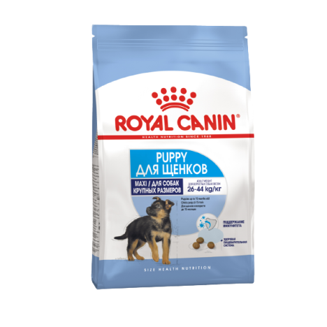 Сухой корм Royal Canin Maxi Puppy для щенков крупных пород от 2 до 15 месяцев 