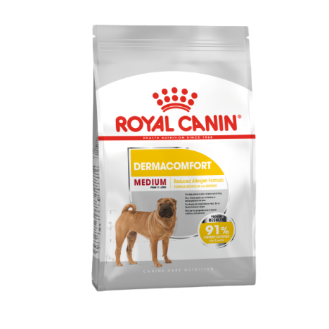 Сухой корм Royal Canin Medium Dermacomfort для собак средних пород при раздражениях и зуде кожи