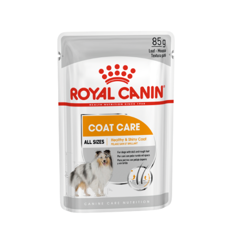 Влажный корм Royal Canin Coat Care для взрослых собак с тусклой и сухой шерстью, паштет 85гр