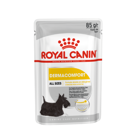 Влажный корм Royal Canin Dermacomfort для взрослых собак при раздражениях и зуде кожи, паштет 85гр