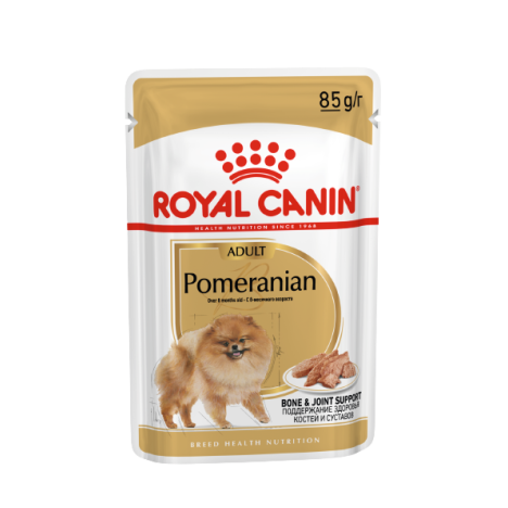 Влажный корм Royal Canin Pomeranian Adult для взрослых собак породы померанский шпиц, паштет 85гр