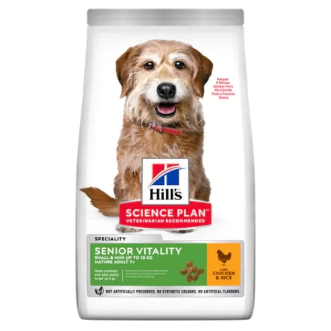 Сухой корм Hill's Science Plan Senior Vitality с курицей и рисом для пожилых собак мелких пород 1.5кг