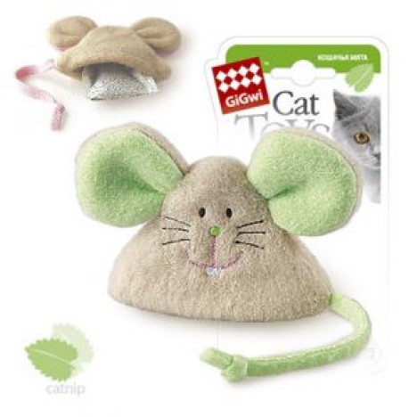 Игрушка GiGwi Мышка с кошачьей мятой для кошек АРТ.75041
